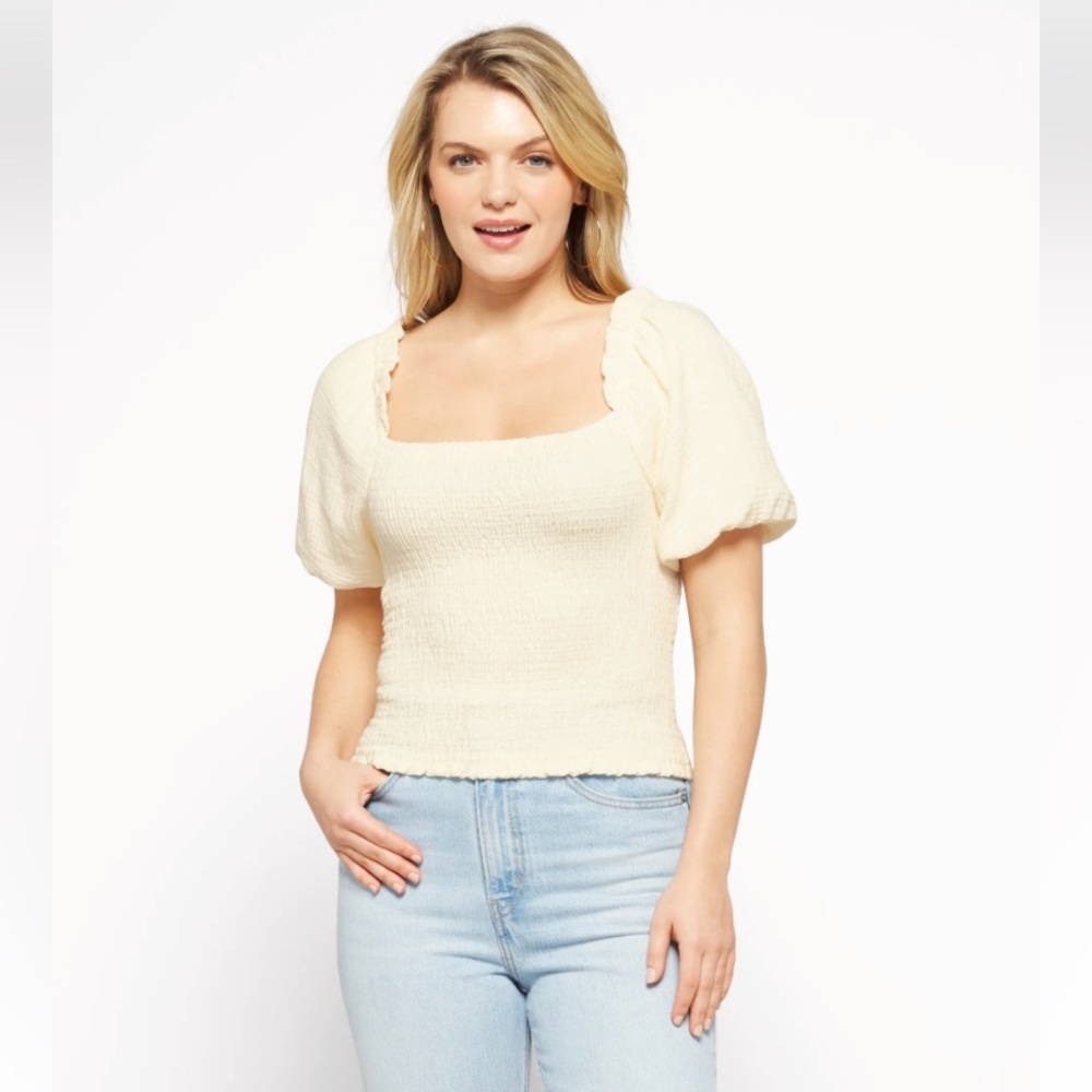 Lush Sadie Smocked Crop Top